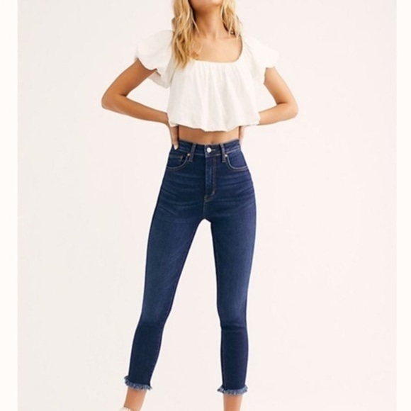 Free People Jeans High Rise Jeggings 24 - Picture 1 of 9